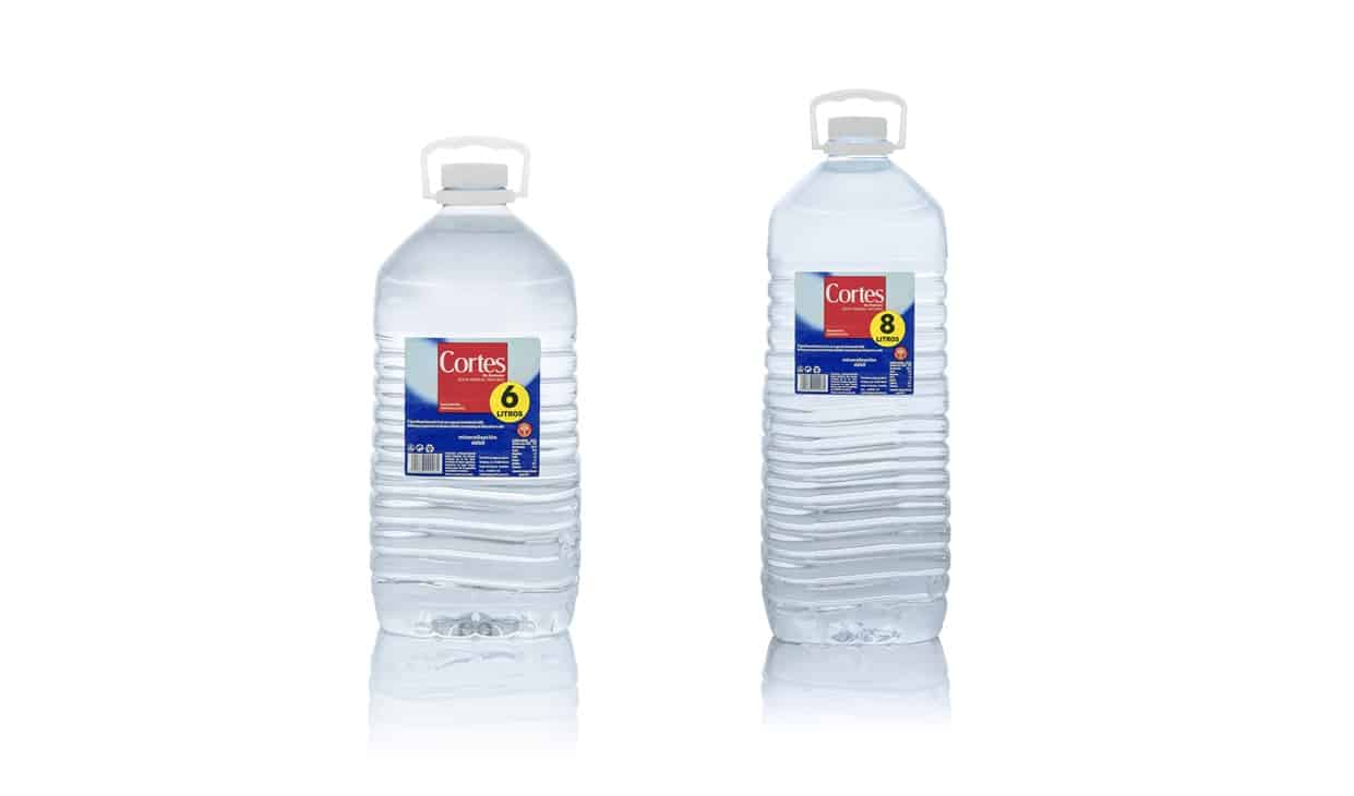 Elige entre los envases de plástico del agua de Cortes